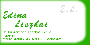 edina liszkai business card